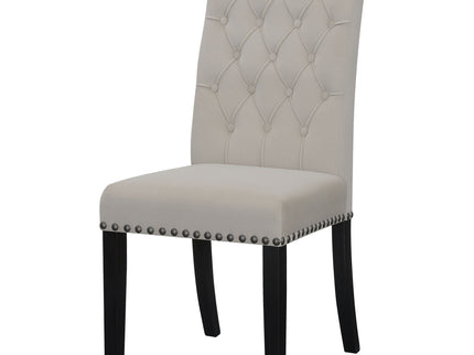 Tufted Rolled Backrest Side Chairs (Set of 2)