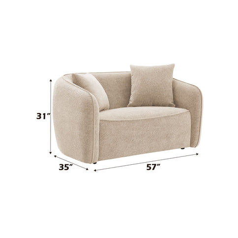 Keith - Loveseat With 2 Matching Color Toss Pillows