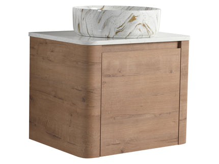 Wall Mounted Bathroom Vanity With Art Sink, 1 Soft Close Door