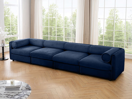 Stylish Sofa With Storage Seat And Cylindrical Backrest