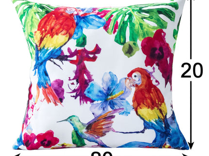 Tropical Parrot Outdoor & Indoor Pillow With Solarium - Multicolor