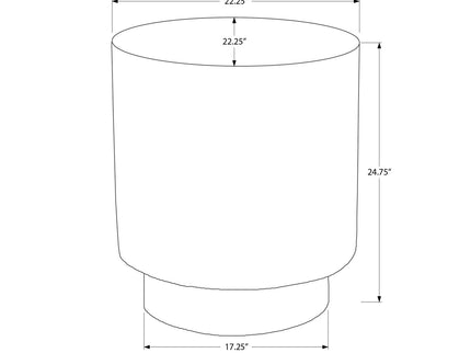 Round Accent Table, Indoor Outdoor - White