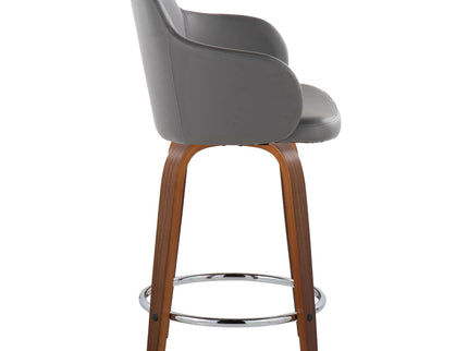 Boyne - Contemporary Fixed Height Counter Stool With Swivel With Round Footrest (Set of 2)