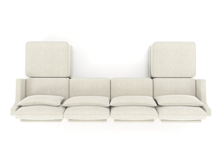 Stylish Sofa With Ottoman And Lumbar Pillows, Ergonomic Design