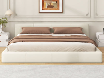 Stylish Upholstered Bed With Birch Wood Frame