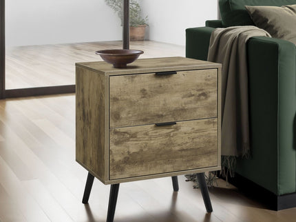 Accent Table With Storage Drawers - Brown