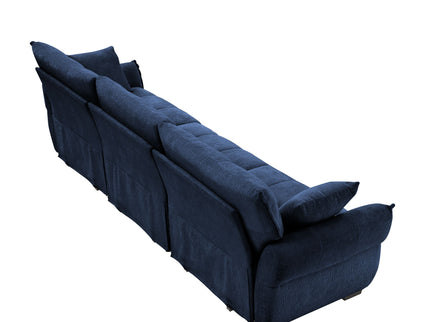 Modern Sofa & Pillows, Textured Cover, High Rebound Cushions