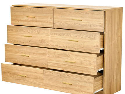 Modern Drawer Dresser For Bedroom, Ample Storage Wide Chest Of Drawers