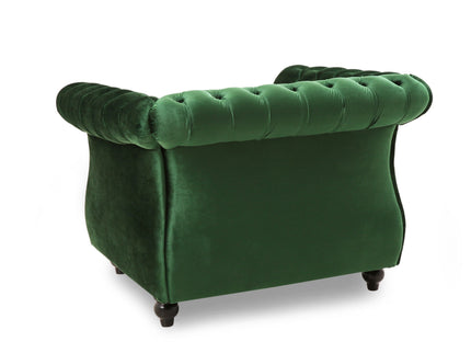 Nexuson - Upholstered Chesterfield Chair With Deep Tufted And Nailhead Trim