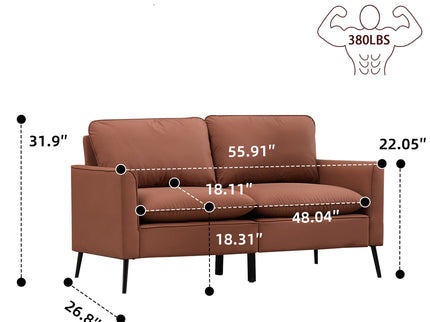 Upholstered Loveseat, For Living Room