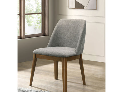 Hutchins - Dining Side Chair (Set of 2) - Gray / Brown