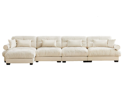 Super Comfort Oversized Modular Sectional Sofa With Movable Ottoman
