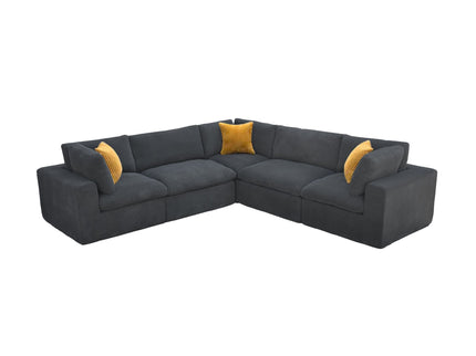 Modular Sectional & Toss Pillows - Dark Gray