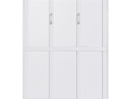 Queen Murphy Bed, Foldable Wall Bed, Space Saving Design For Bedrooms - White