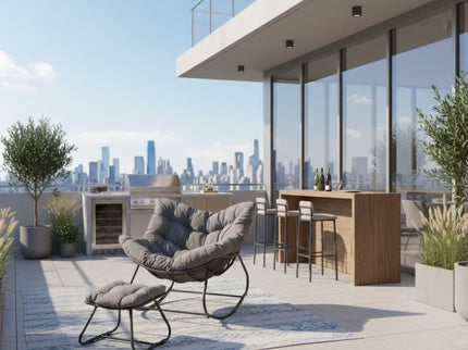 Egg Rocking Chair With Ottoman