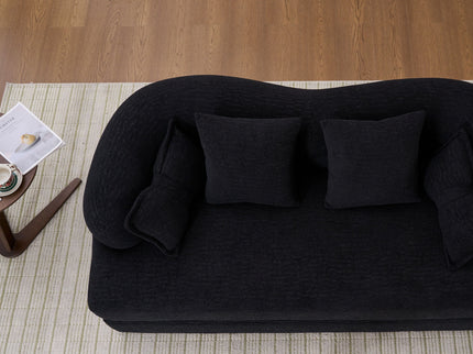 Foldable Sofa Bed, Boneless Couch Convertible Sleeper With 4 Pillows