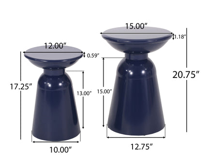 Serenita - Outdoor Side Tables With Flared Design (Set of 2)