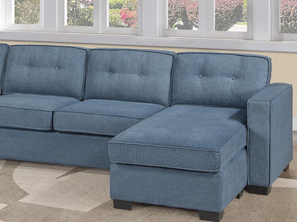 Reversible Chaise U - Sectional Couch, Living Room 3 Piece Set