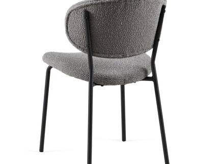 Boucle Dining Chairs, Dining Chairs With Metal Legs For Dining Room, Kitchen, Living Room