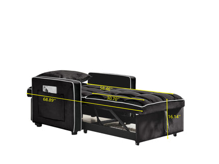 Modern 3 In 1 Sofa Bed Chair, Adjustable Recliner