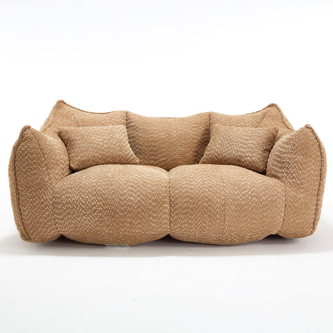 Comfortable Dual Beanbag Chair With High Resilience Foam Core For 2 People