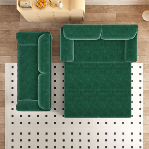 Queen Pull Out Sofa Bed, 3 In 1 Convertible Sleeper Sofa With Side Storage