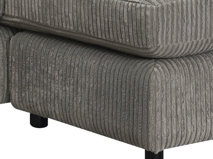 Tavia - Reversible Sectional Sofa With 6 Pillows - Gray