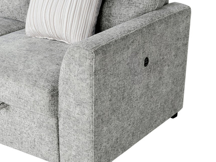 Emiliano - Sectional Sofa With 3 Pillows - Nickel