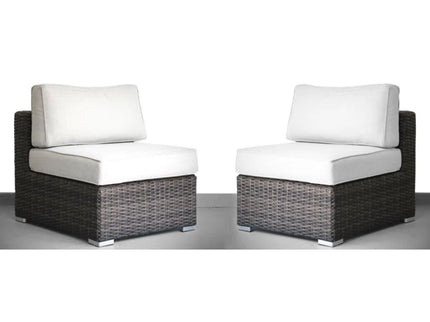 Seating Set With Cushions Handcrafted Wicker Design