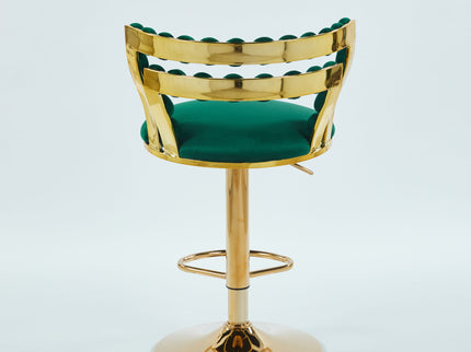 Modern Bar Chair With Iron Tube Legs, Soft Cushions And Comfortable Backrest (Set of 2)