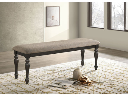 Kavita - Upholstered Dining Bench - Charcoal