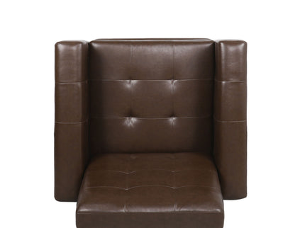 Langseth - Contemporary Tufted Pushback Recliner - Dark Brown