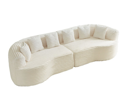 Sectional Sofa, Oversized 4 Seater With Deep Seat Design
