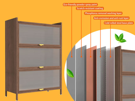 Flip Doors Cabinet, With Ample Storage Space