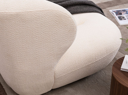 Modern Fashion Yp40116W Circular Curve Design Sofa, 4 Seater For Office & Bedroom - White