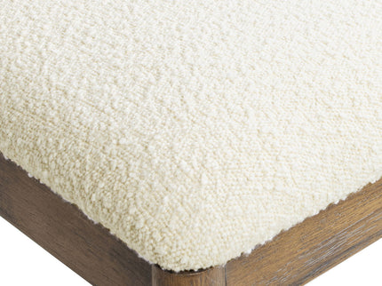 Leon - Arched Back & Upholstered Counter Stool (Set of 2) - Ivory White