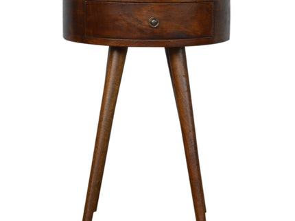 Nordic Chestnut Circular Nightstand