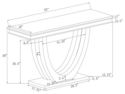 Durante - U-Shaped Base Table