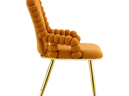 Puffy Bubble, Ball Chain Chair With Armrests For Dining Room (Set of 2)