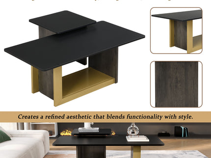 Small Square Coffee Table With End Table (Set of 2)