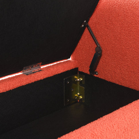 Modern Teddy Upholstered Large Bed End Bench With Arms And Storage