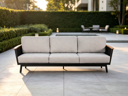 Sofa Set With Armrests - Black / Black Multi