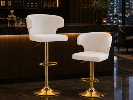 Adjustable Swivel Bar Chair With High Back Support