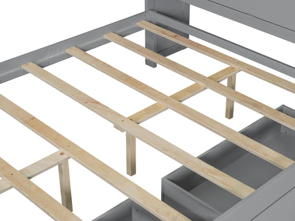 Platform Bed With USB, Storage Headboard & Drawers