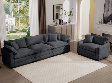 Elegant Oversized Sectional Sofa Set With Deep Seats And Flexible Layout