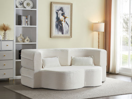 Floor Convertible Sleeper Sofa Bed With 2 Pillows