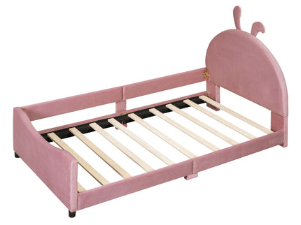 Upholstered Daybed With Rabbit Ear Shaped Headboard