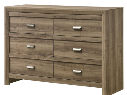 6 Drawers Storage Dresser, Bedroom Furniture - Light Brown