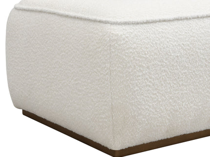 Grainy Footstool For Home - Beige