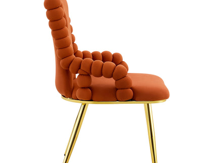 Puffy Bubble, Ball Chain Chair With Armrests For Dining Room (Set of 2)